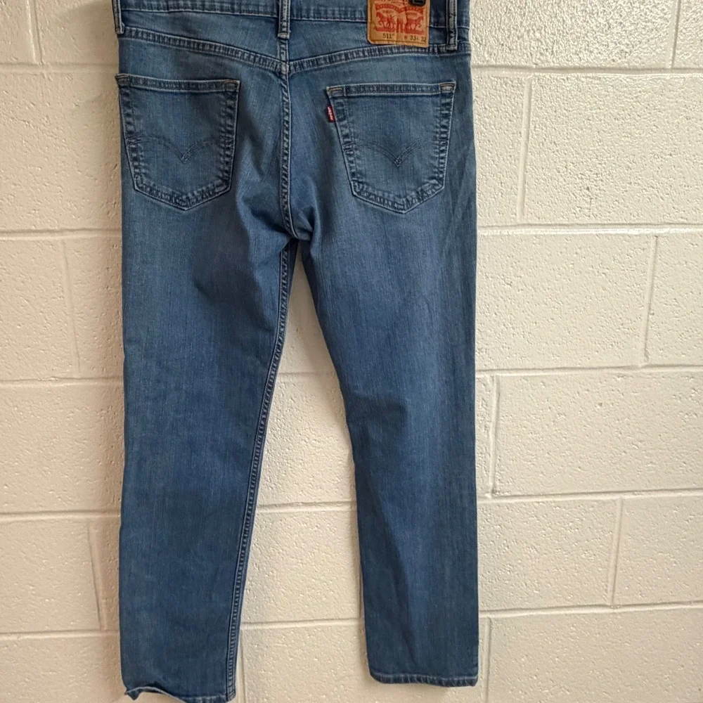 Levis Mens 511 Slim Fit Jeans 33x31 Blue Medium Wash Denim Casual Classic